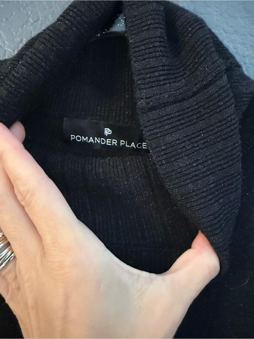 POMANDER PLACE • Vivianne Black Turtleneck Sweater Dress - Medium Tuckernuck - Picture 5 of 7
